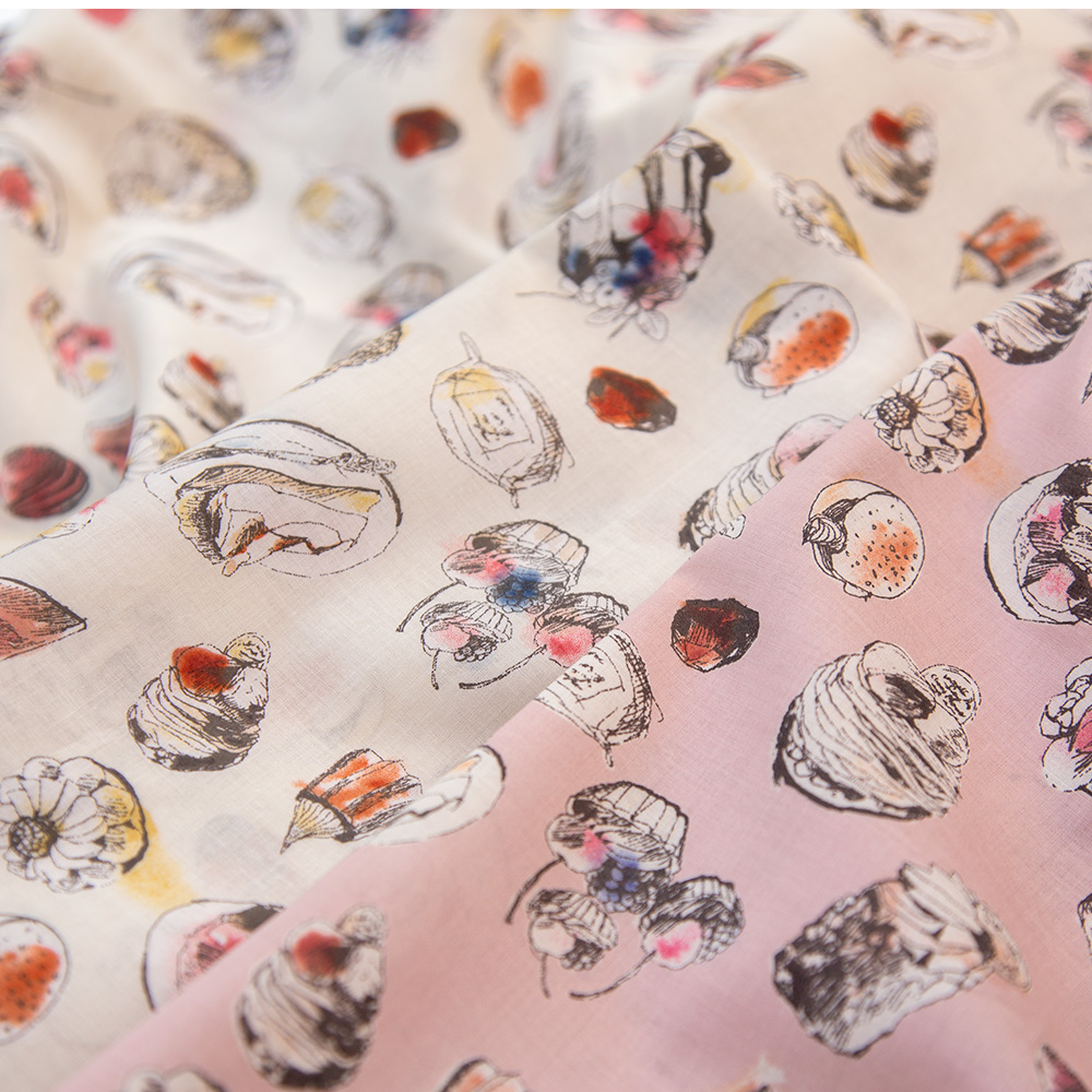 HOKKOH纯棉60支服装可爱布料蛋糕