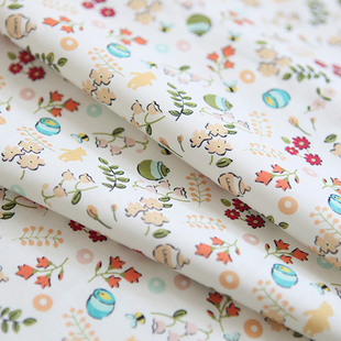 韩国进口迪士尼纯棉可爱卡通平纹布料服装床单包包帽子维尼蜂蜜