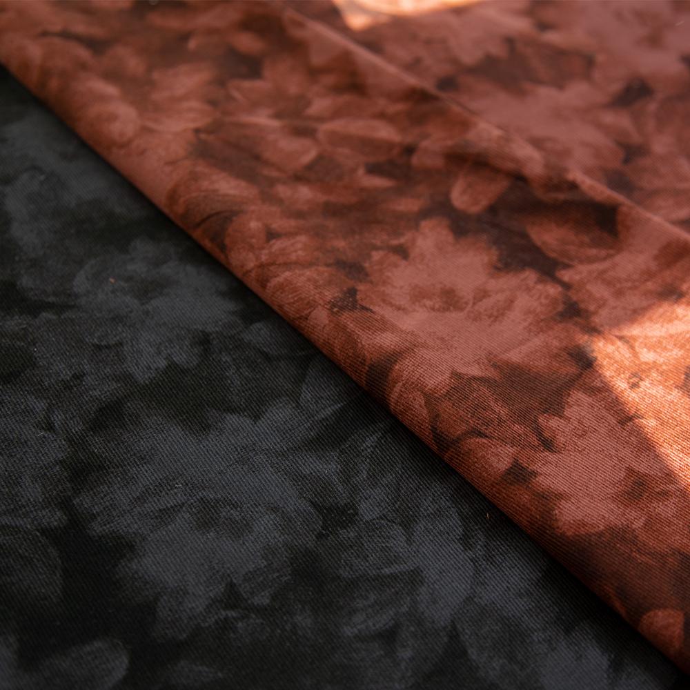 hokkoh进口纯棉21坑细条灯芯绒花朵服装外套连衣裙包包面料大朵花