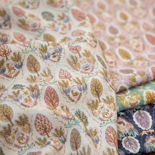 liberty有机棉动物可爱面料