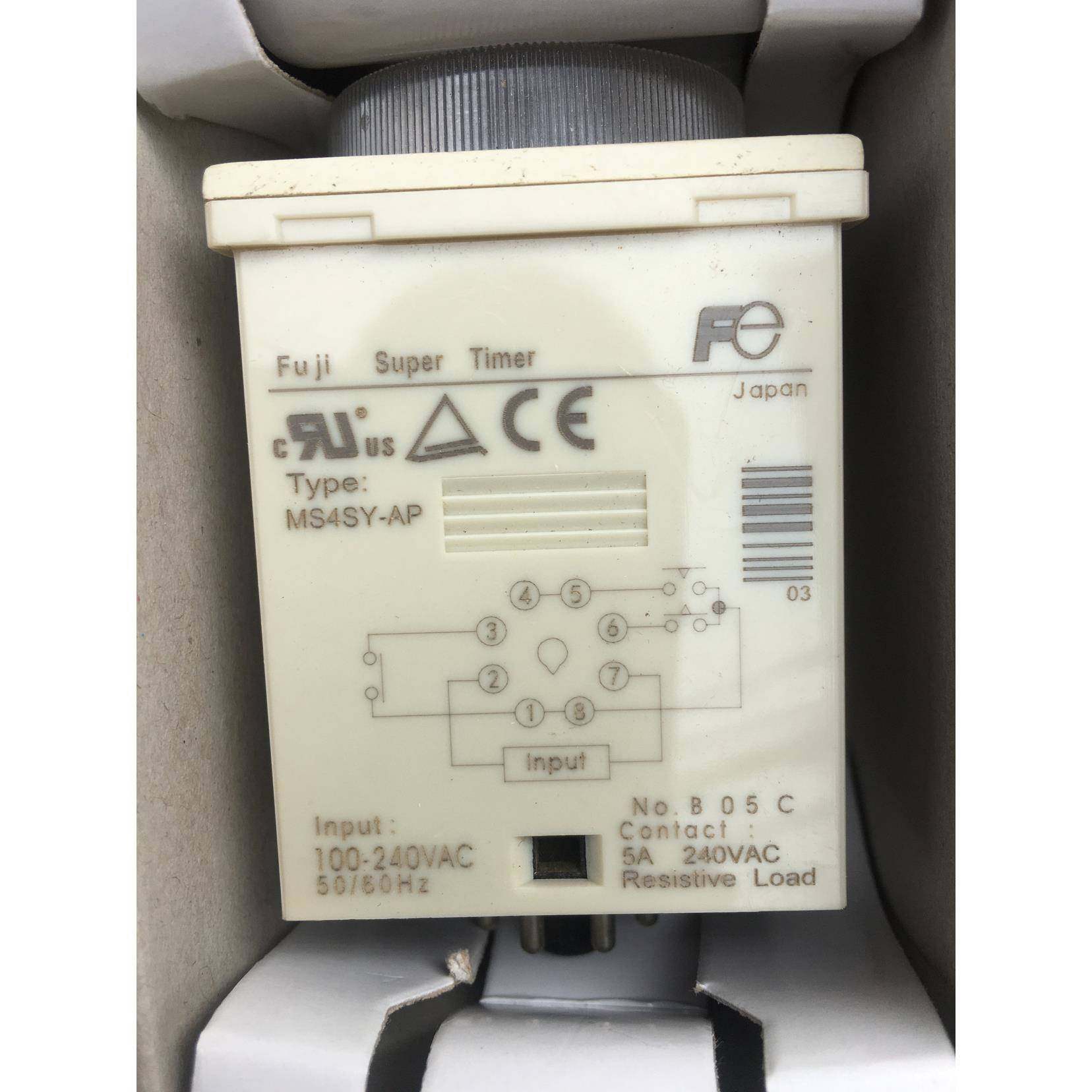 日本富士FUJI星三角交流时间继电器 MS4SY-AP 100-240VAC 6s-120s