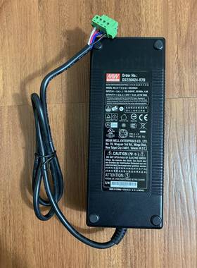 工控机终端机9V-36V电源适配器明纬24V9.2A凤凰头四孔绿色端子头