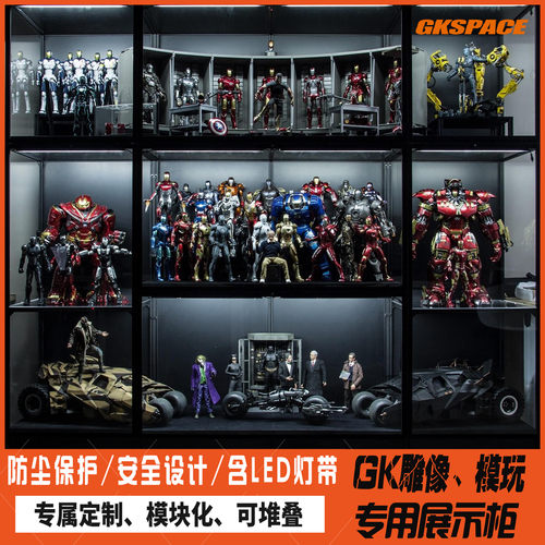 手办展示柜gk雕像展示架防尘模块