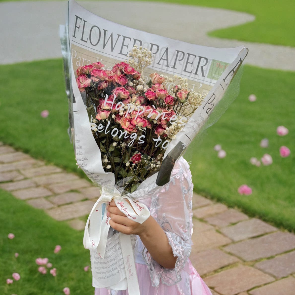 多头泡泡玫瑰干花ins文艺小清新干花花家居装饰摆设拍照道具礼物