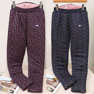 妈妈裤加绒加厚棉款保暖高腰铅笔裤小脚裤高弹中老年棉裤