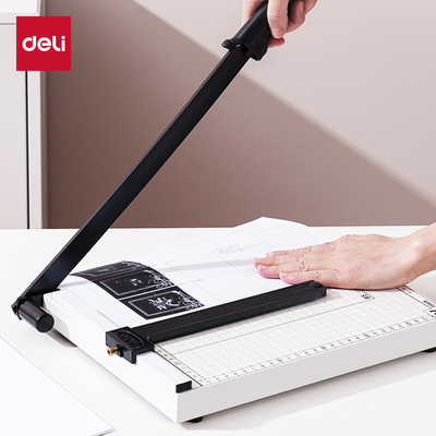 得力钢质裁纸刀照片名片切割机