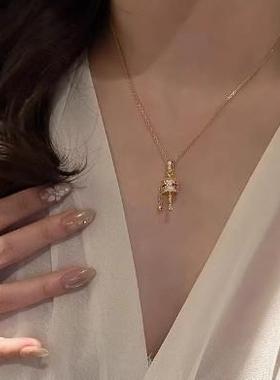 新款高级拨浪鼓招财项链