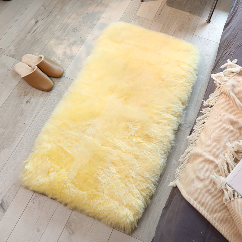 长毛地毯坐垫加厚柔软床边地毯羊毛长方形地垫毯毛毛毯羊皮可定制