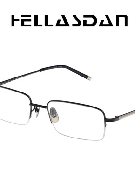 华尔诗丹眼镜架Hellasdan镜框可配度数纯钛商务半框近视镜男9268S