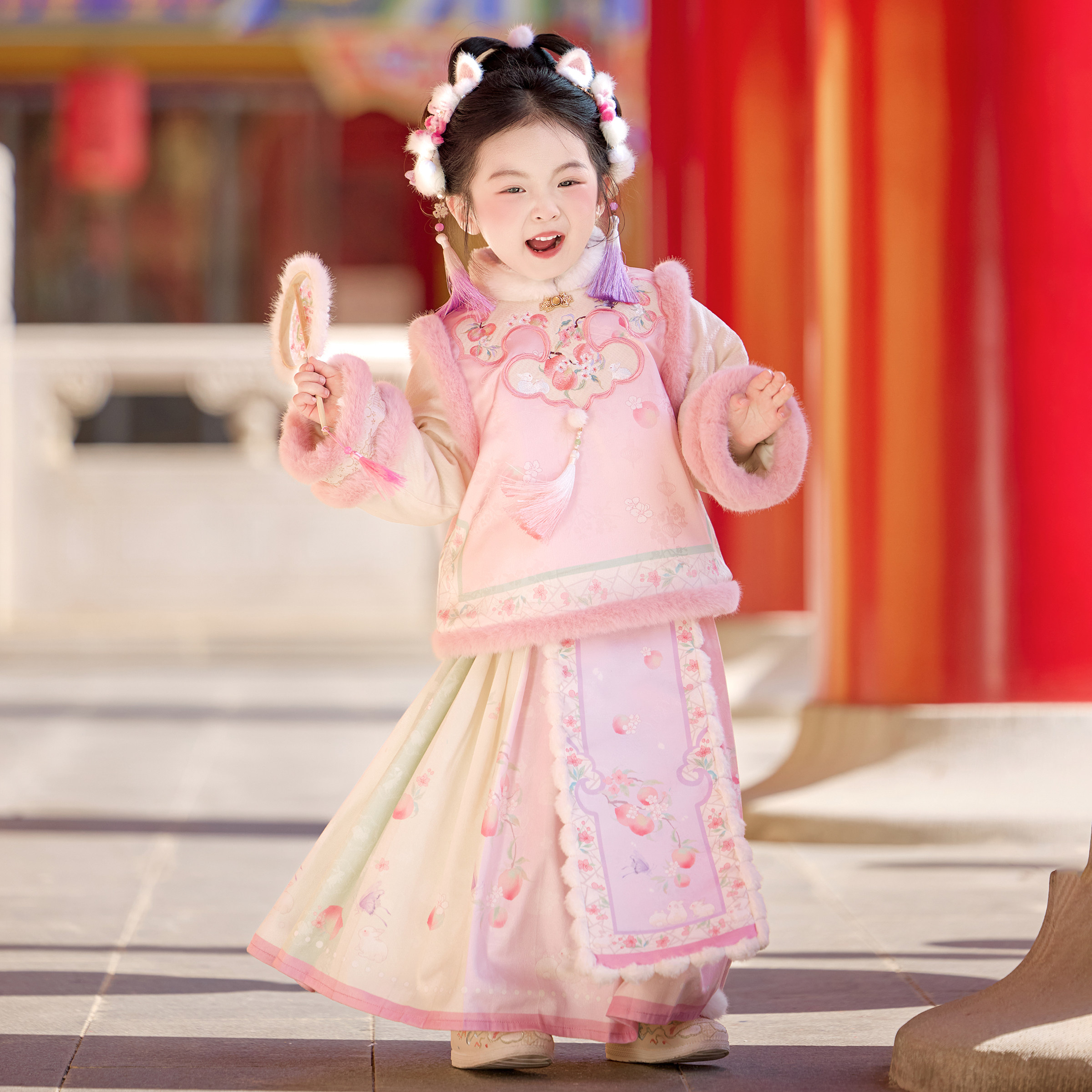 童锣湾女童汉服冬上新2026马面裙拜年服明制国风新年衣服【婉蓉】,童装/婴儿装/亲子装,汉服,淘宝优惠券,粉丝福利购,淘宝优惠卷