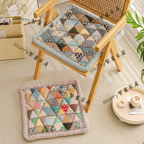 全棉四季加厚防滑实木椅垫