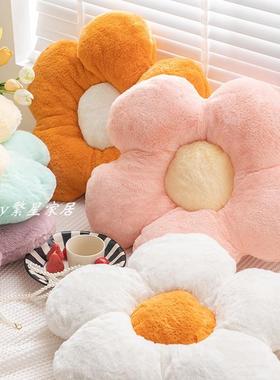 北欧ins可爱花朵抱枕床头靠垫白色花瓣卧室客厅沙发飘窗装饰靠枕
