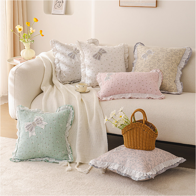 外贸全棉蕾丝抱枕套靠垫样板房装饰沙发床头靠背枕纯棉抱枕含芯,居家布艺,靠垫/抱枕,淘宝优惠券,粉丝福利购,淘宝优惠卷