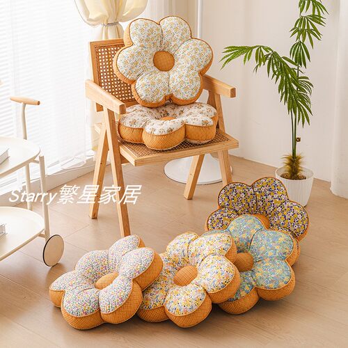 特价！包邮外贸出口纯棉花朵造型枕头坐垫靠垫抱枕含芯纯棉可机洗