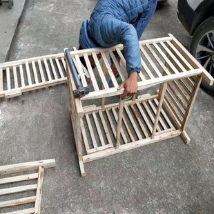 简易实木鸡笼家用鸡笼木制鸡笼阳台养鸡笼 鸡舍通用大号户外 包邮