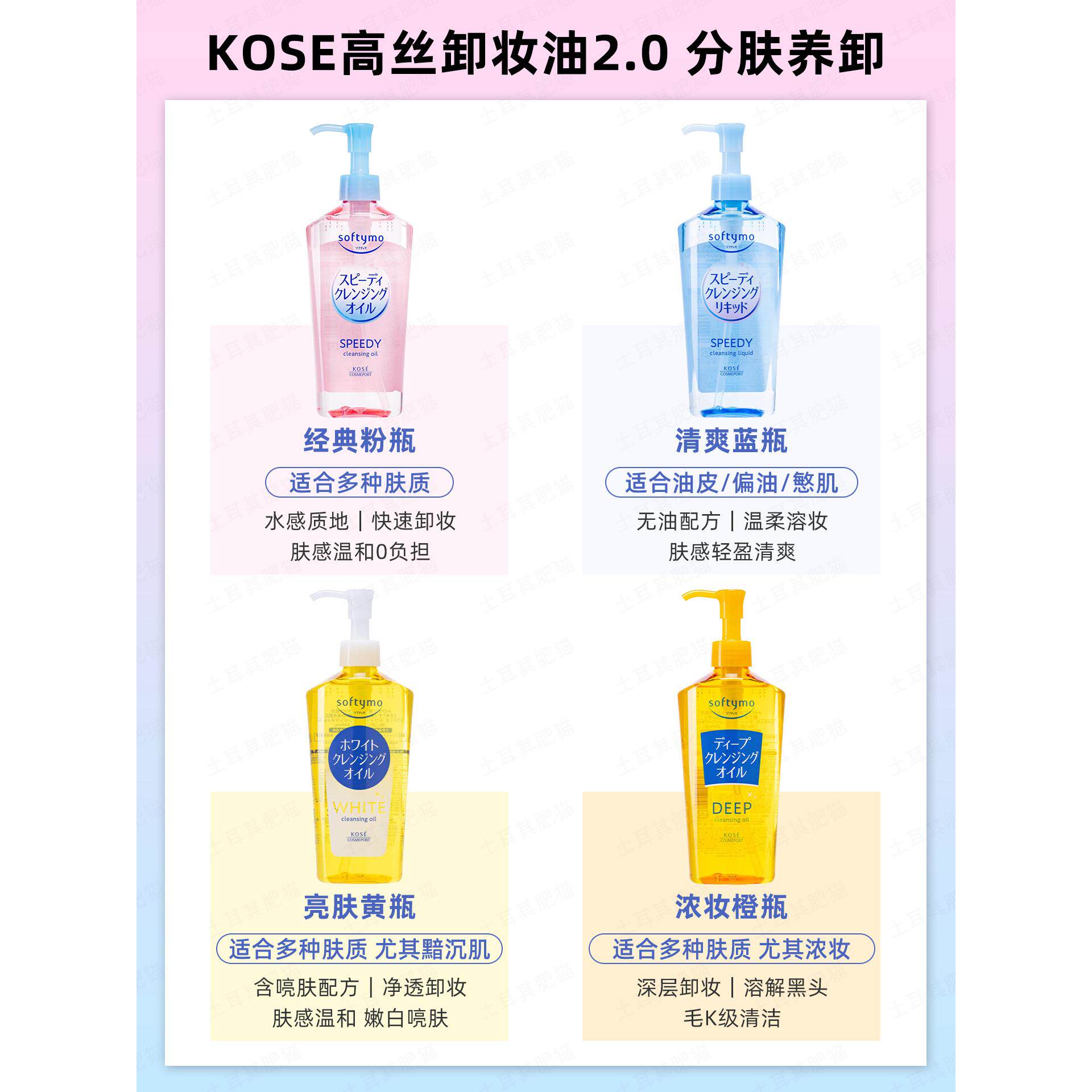 保税 日本softymo/卸妆油液眼唇脸温和清洁毛孔不刺激