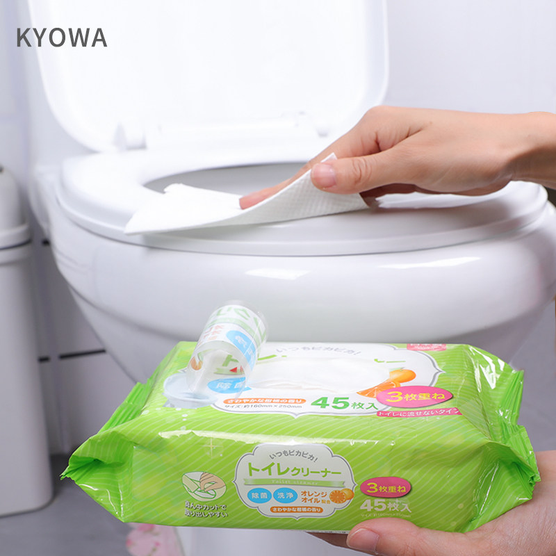 KYOWA日本进口便携马桶清洁湿巾坐便器湿纸巾马桶盖湿纸巾洁厕纸