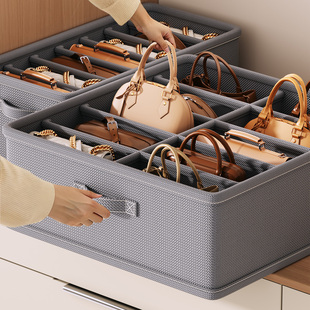 【政府补贴】双列包包收纳神器衣柜整理置物架分格盒省空间防尘袋
