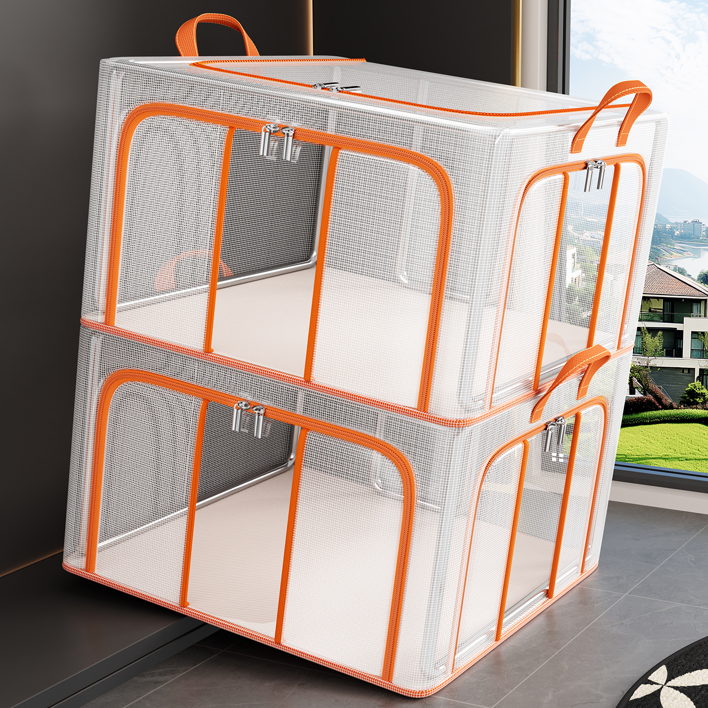 衣服收纳箱衣柜衣物专用透明整理箱家用棉被子折叠储物袋百纳神器