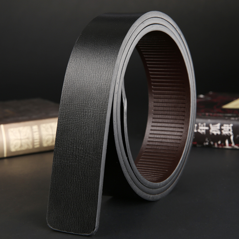 官网皮带男真皮不带头无牙自动扣无牙无孔裤带无头腰带牛皮皮带