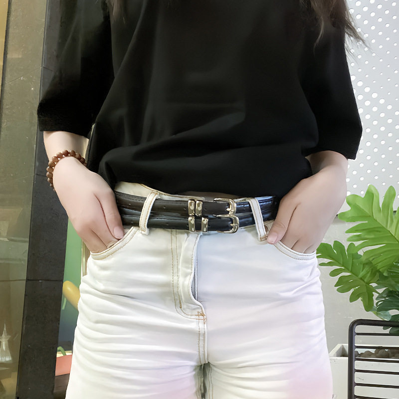细款腰带女新款夏季简约美式复古皮带学生ins风百搭配牛仔裤腰带