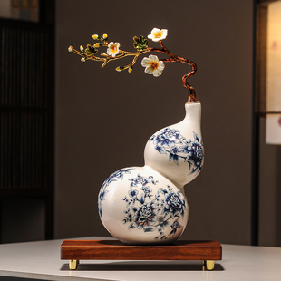 新中式家居装饰品客厅酒柜电视柜葫芦摆件福禄酒柜招财新房乔迁