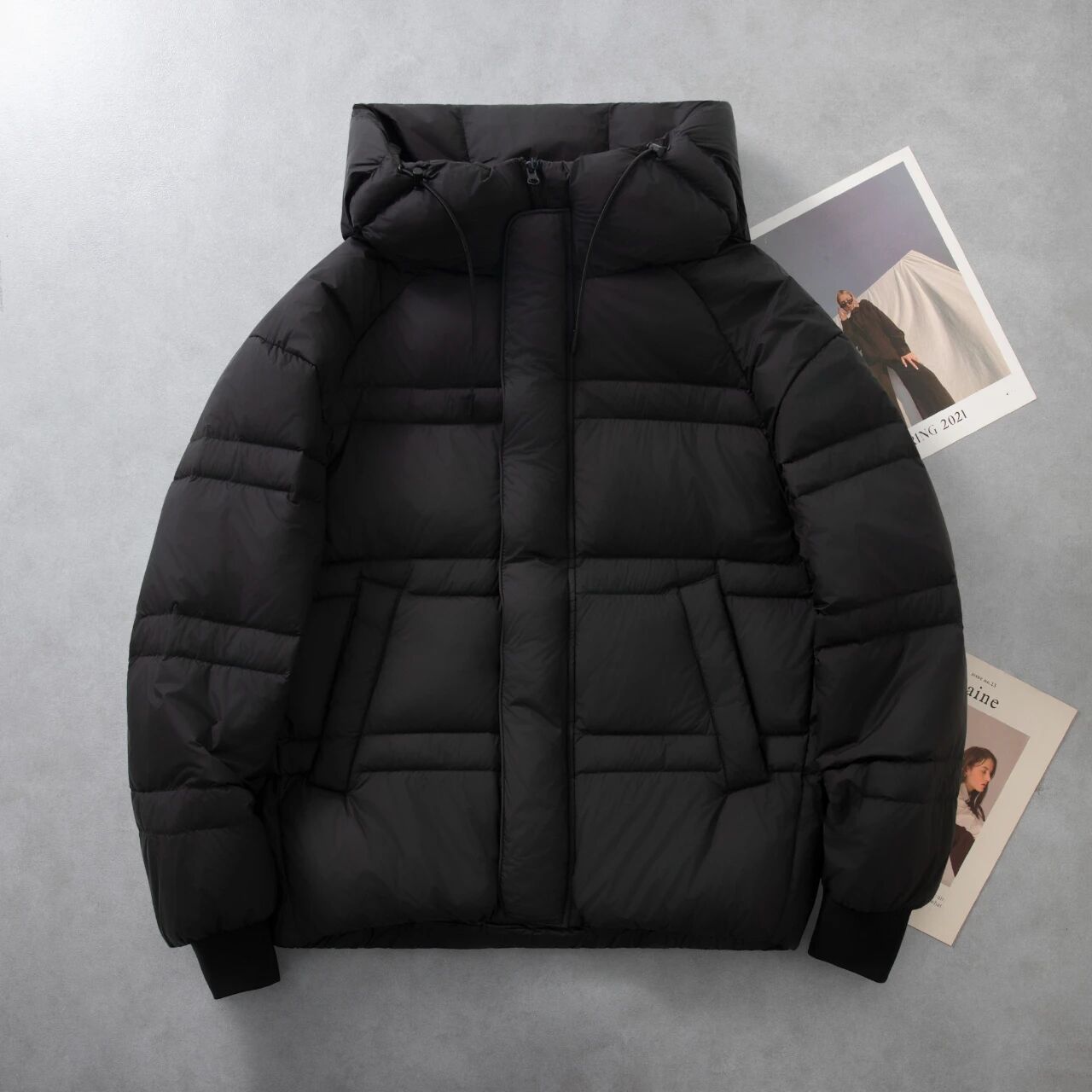 冬季男士高充绒高蓬松90白鸭绒羽绒服 加厚保暖短款连帽羽绒外套