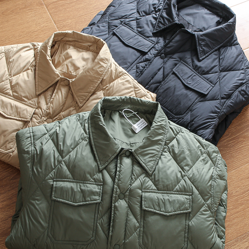 90白鸭绒日系冬季羽绒服翻领