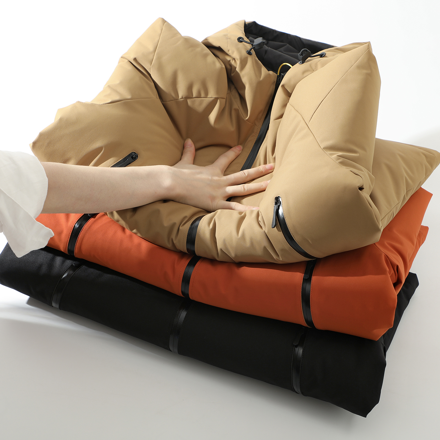 90白鸭绒 冬季男女情侣款高充绒高蓬松双面穿防风防水保暖羽绒服