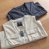 宽松多口袋多功能网眼透气马甲背心潮 春夏男士 日单 梭织防风防水