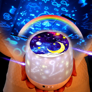 星空投影小夜灯仪旋转满天星夜空灯台灯星星灯浪漫安睡灯七夕礼物