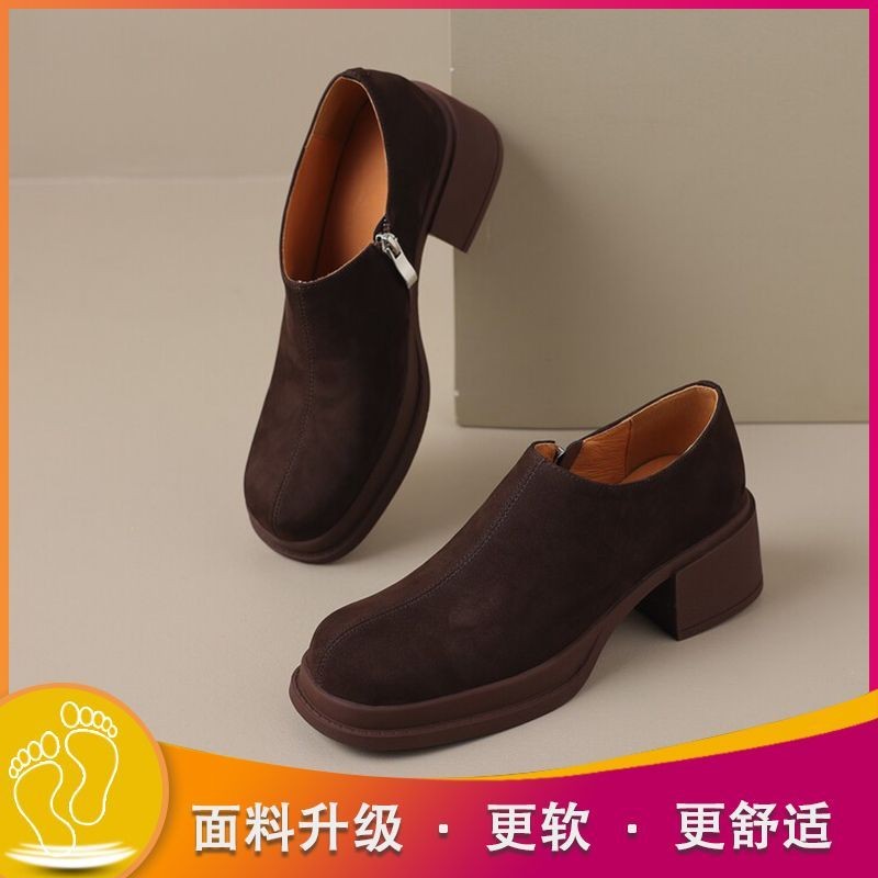 老北京布鞋中式防滑单鞋2026新款年轻人女款秋季鞋子高跟洋气女鞋