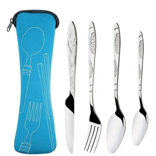 3Pcs/4Pcs/7Pcs Set Dinnerware Portable Printed Knifes Fork S