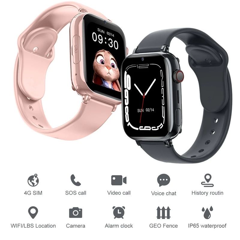 Kids 4G Smart Watch SOS GPS Location Tracker Sim Card Video