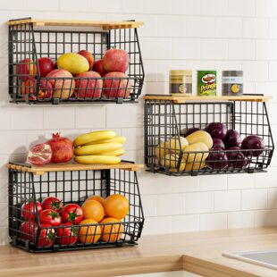 Hanging Storage Kitchen Vegetabl Counter Basket and for