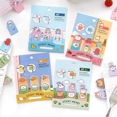 60 Sheets Cute Sticky Notes, Self-Stick Note Post It Notes,