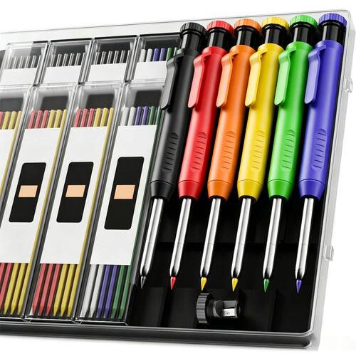 Reuseable Deep Hole Long Head Markers Pen Pencils Solid Carp