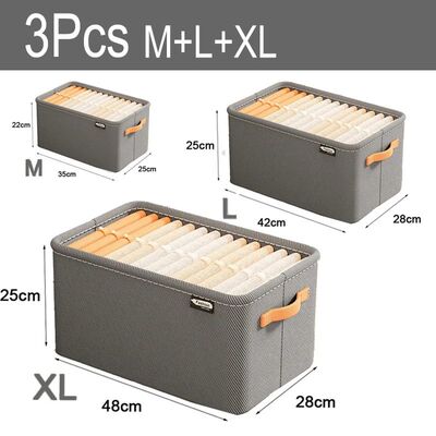 Thickened fabric storage box for clothes and pants multi-pur