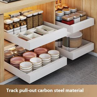Drawer Cabinet Out Kitch Expendable Slide Organizer Pull