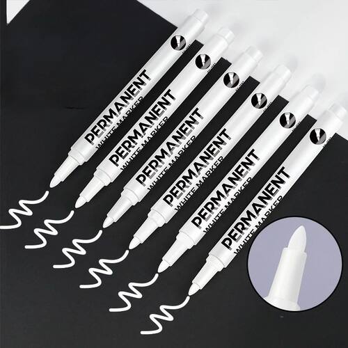 1/3/6Pcs White Marker Pens Acrylic Paint Pen for Rock Cerami