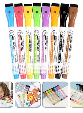 8 Pcs Magnetic Whiteboard Pen Dry Erase Marker Pens Markers