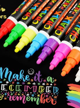 8PCS/Set Liquid Chalk Marker Pens Erasable Multi Colored Hig