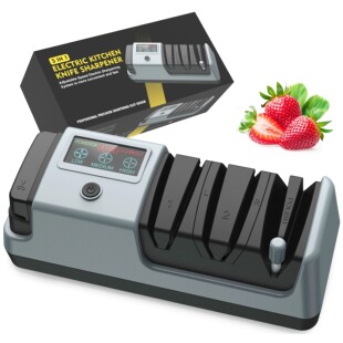 5 in 1 Electric Knife Sharpener-3 Rotational Speed Adjustabl