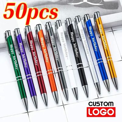 50pcs/lot Sell Custom Ballpoint Pen Metal Pen Support Custom
