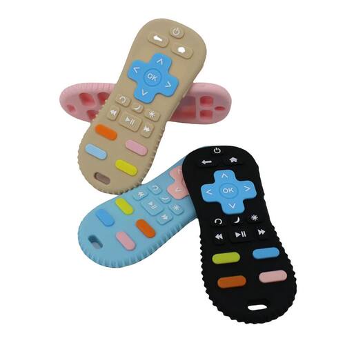 Baby silicone remote control teether baby anti-eating hand t