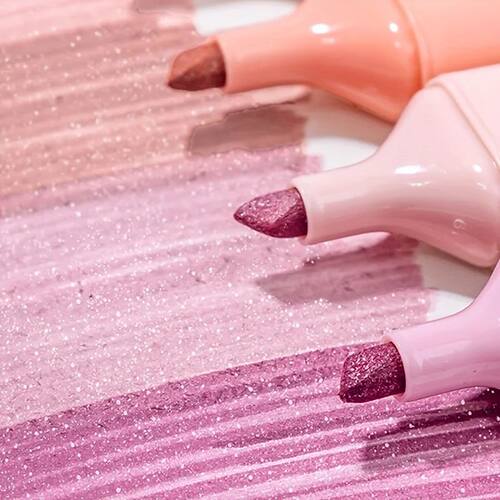 Glitter Highlighters Flexible Line Width And Smudge-Proof Wa