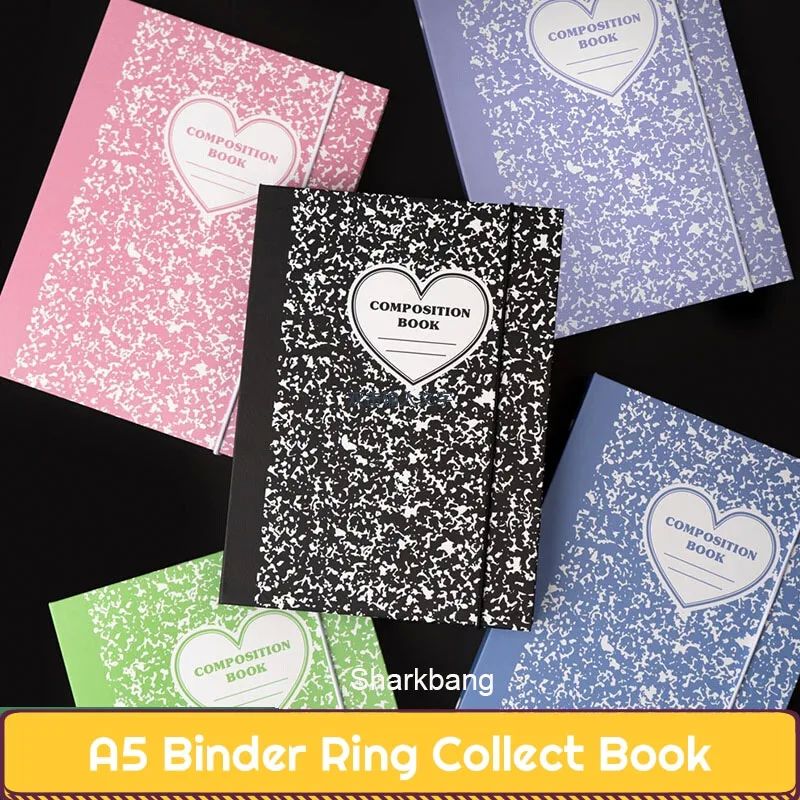 Sharkbang A5 Binder Ring Hard Cover Composition Collect Book 文具电教/文化用品/商务用品 笔记本/记事本 原图主图