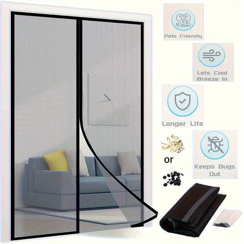 Magnetic Door Curtain Automatic Mosquito Closing Door Screen