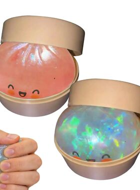 Realistic Giant Dumpling Squeeze Toy with Soft TPR Dough Bal