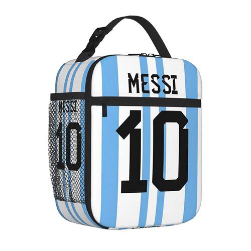 Custom Messis 10 Football Soccer Merch Insulated Lunch Bag F